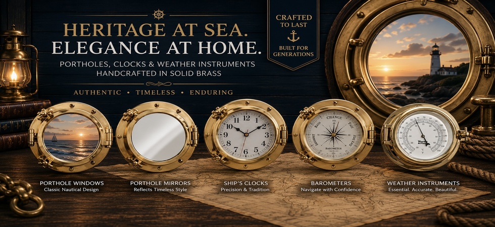 Porthole Windows Mirrors Clocks Barometers Weather Instruments Carousel